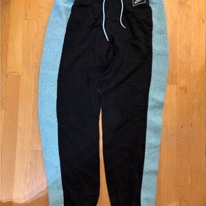 Nike Black and Light Blue Joggers sz Medium